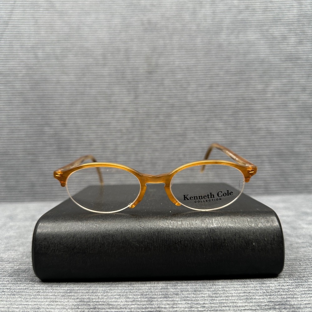 Kenneth Cole Collection Switchblade 069 Honey Amber Y2K Eyeglasses Frame France